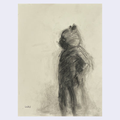 Luke Chueh - More Drawings - Untitled (Left Facing Figure)