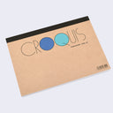 Kraft brown color sketch pad with a black binding on top. "Croquis" is written in all caps, with the "O" and the "Q" filled in with blue. "Maruman S263 A5" is written below.