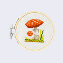 Mini Cross Stitch Embroidery Kit (Mushroom)