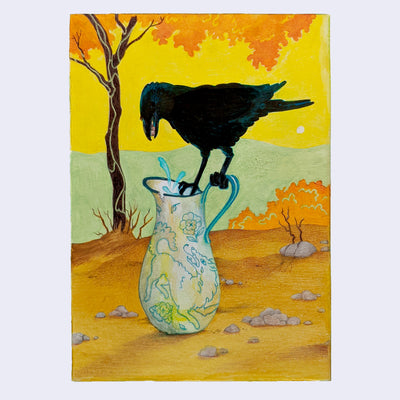 Yokai: Folklore & Fables - Cassia Lupo - "The Crow and the Pitcher"
