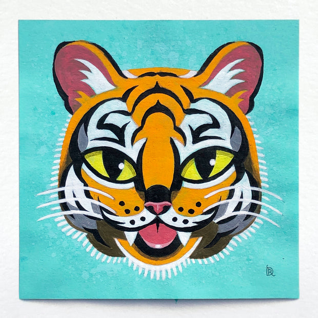 Post-it Show 2020 - Dale Raines - "Cat Spat" / Panther #1 / Tiger #1