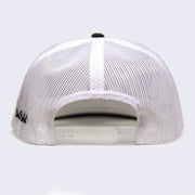 Back side of hat is all white mesh.