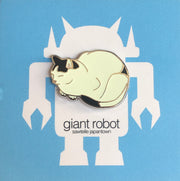 Giant Robot - Sleeping Cat Enamel Pin (Glow-in-the-Dark)