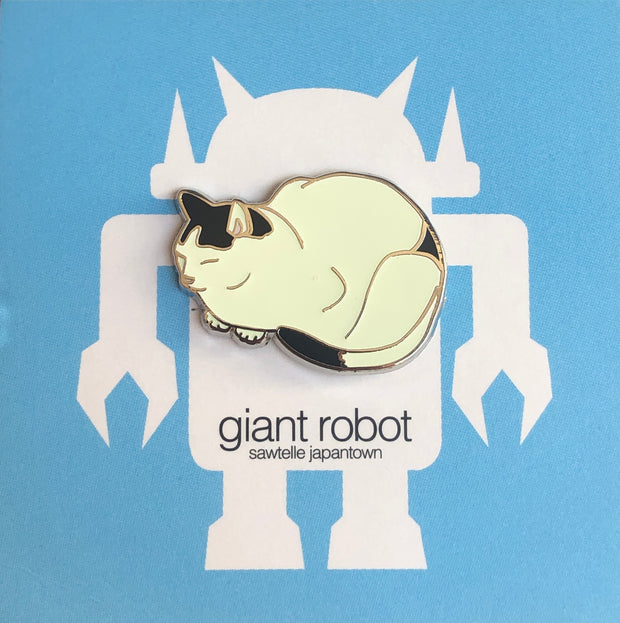 Giant Robot - Sleeping Cat Enamel Pin (Glow-in-the-Dark)
