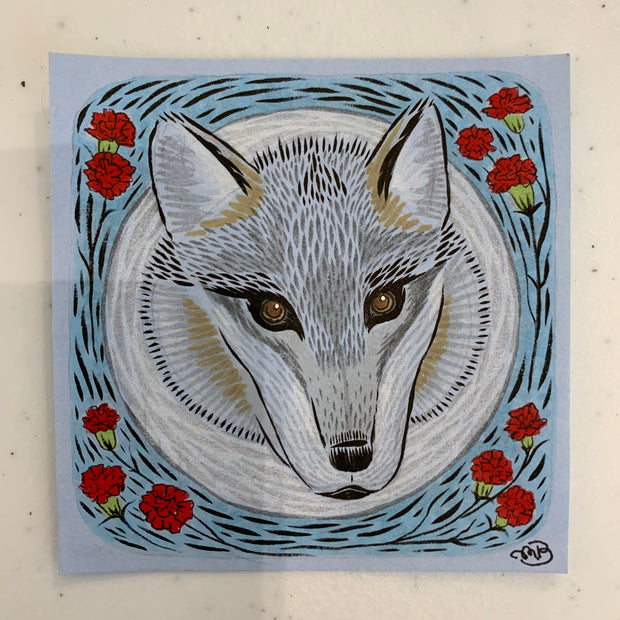 Post-it Show 2020 - Melinda Beavers - "Full Wolf Moon"