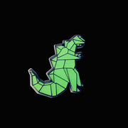 Giant Robot - Origami Kaiju Monster Enamel Lapel Pin Glows in the Dark