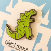 Giant Robot - Origami Kaiju Monster Enamel Lapel Pin Glows in the Dark