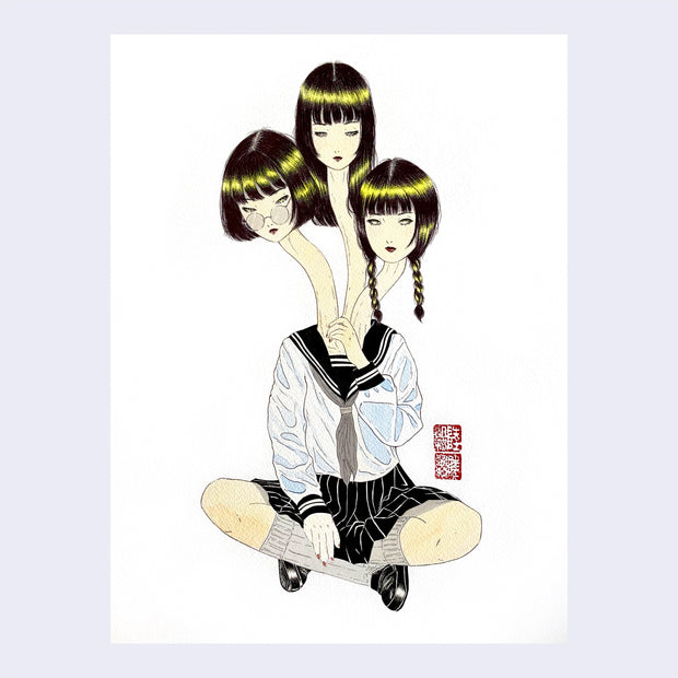 Yokai: Folklore & Fables - Kelly Sux - "3-Headed Rokurokubi"