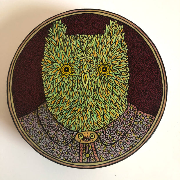 Extended Hands - Theo Ellsworth - "Leaf-Owl Portrait"
