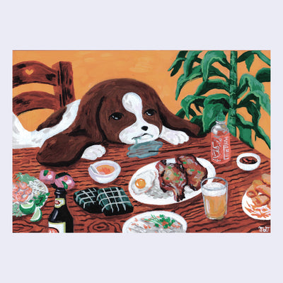 Doggo Show 2 - Thao - "Tất cả ăn cơm!" Art Print