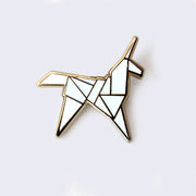 Giant Robot - Origami Unicorn Enamel Pin (Glow-in-the-Dark)