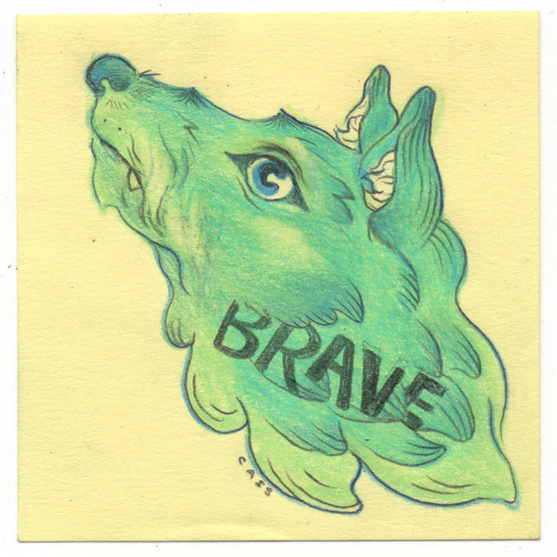 Post-it Show 2021 - Cassia Lupo - "Brave Wolf"