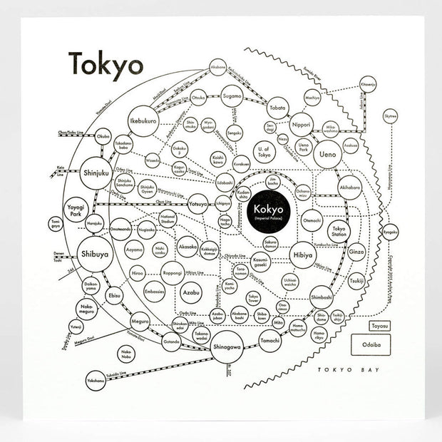 Archie's Press - Circle City Map Screenprint Large (Tokyo)