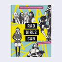 Front cover of book. Drawings of various girls smiling and of one climbing a wall. Text scattered on cover describes the book's contents.