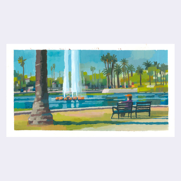 Sitting Outside - #88 - Tom Eichacker - "Echo Park Lake"