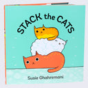 Children's book cover of 3 cartoon cats stacked atop of one another and smiling cutely.