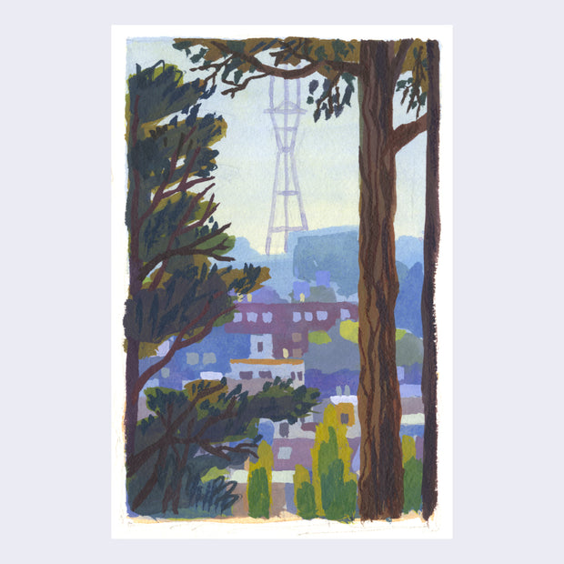 Sitting Outside - #137 - Kevin Laughlin - "Sutro Tower from Buena Vista Park"