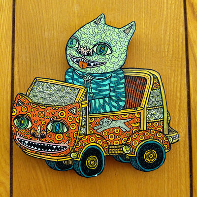 Cats vs Dogs Show - Theo Ellsworth - Cat Kid in a Cat Car