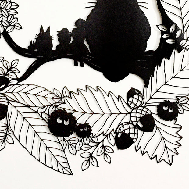 Totoro Show 6 - Kanako Abe - "My Favorite Friends" (hand-cut paper)