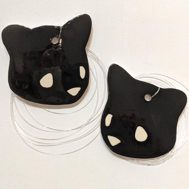 Jenn Lima - Luke Chueh: More Drawings - White on Black Ceramic Bear Head