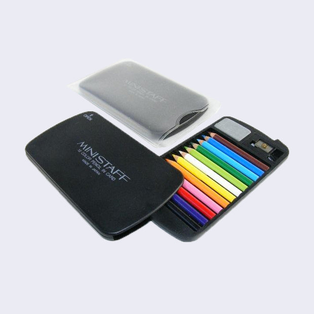 12 Mini Color Pencil Set (Black Covered Case)