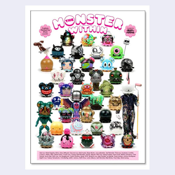 Buff Monster - The Monster Within Poster. Various small and stout painted figures.