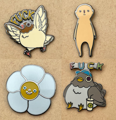 Felicia Chiao x Giant Robot - Four Enamel Pin Set