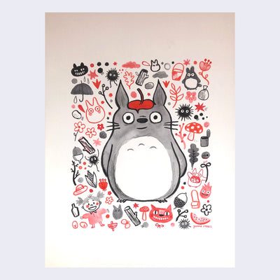 Totoro Show 7 - Gemma Correll - “Totoro in Red and Black"