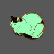 Giant Robot - Sleeping Cat Enamel Pin (Glow-in-the-Dark)
