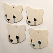 Jenn Lima - Luke Chueh: More Drawings - 6" Large Ceramic Bear Head (Left Facing)