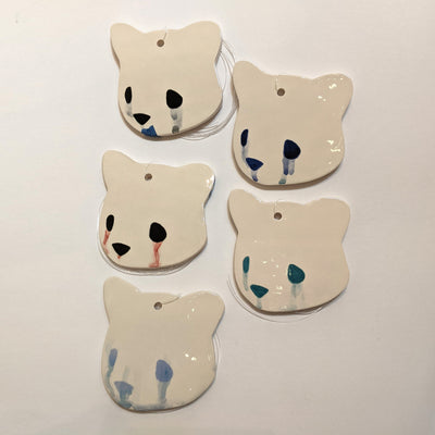 Jenn Lima - Luke Chueh: More Drawings - 4 to 5" Medium Ceramic Bear Head (Facing Left)