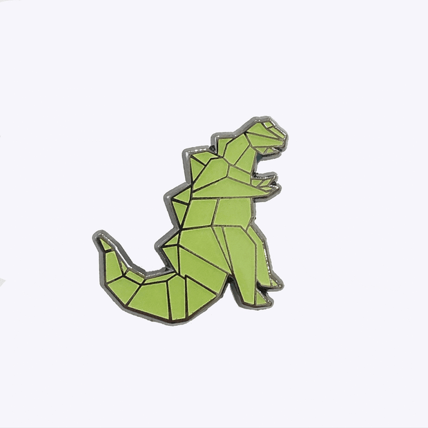 Giant Robot - Origami Kaiju Monster Enamel Lapel Pin Glows in the Dark