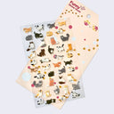 Sticker sheet with puffy 3D stickers of various cartoon cats of different coloring.