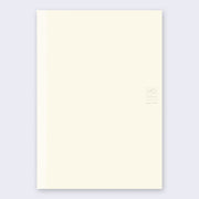 Cream colored bound notebook with a small design on the right that reads "MD Paper Made in Japan"