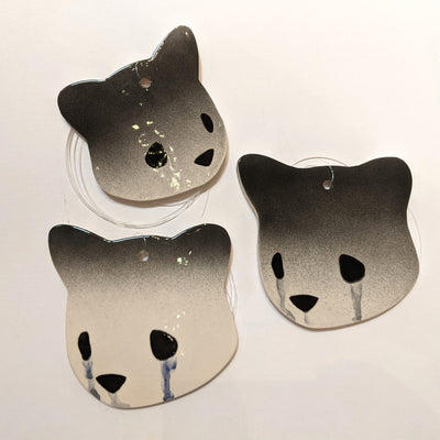 Jenn Lima - Luke Chueh: More Drawings - Ombre Black Ceramic Bear Head