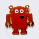 Giant Robot - Big Boss Robot Enamel Pin (Red/Gold)