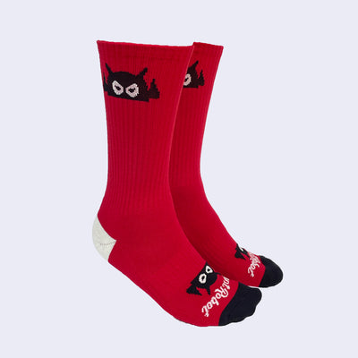 Giant Robot - Big Boss Robot Socks - Red w/ Black and Cream