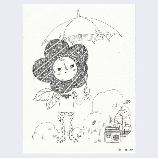 Yoskay Yamamoto - Flower Bird Wind Moon - "Sketch August 06"