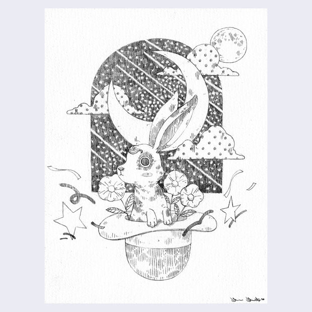 Yoskay Yamamoto - Flower Bird Wind Moon - "Sketch June 08"